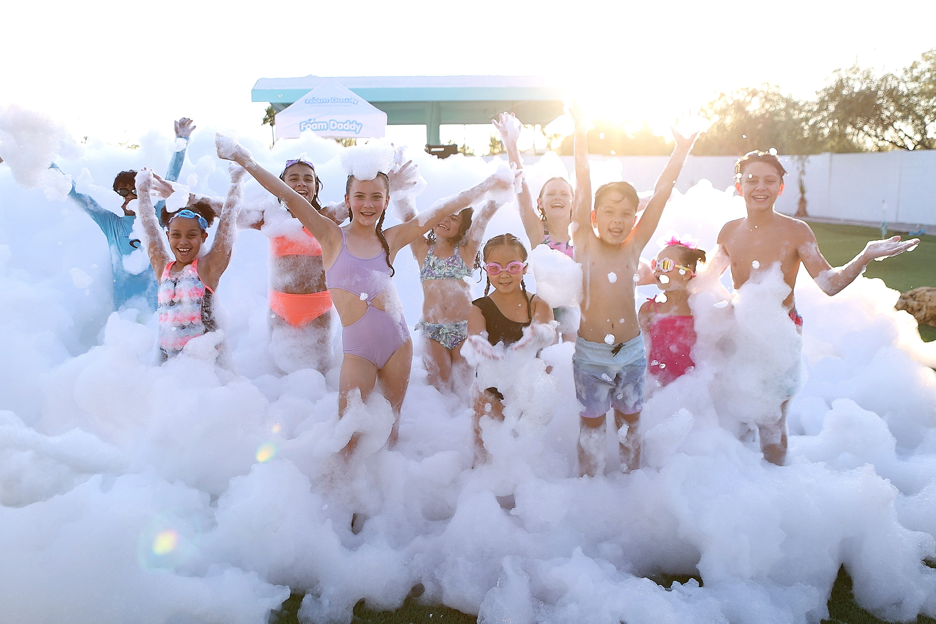Kids Playing In Foam